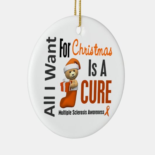 MS-kerstversieringen met multiple sclerose Keramisch Ornament (Rechts)