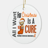 MS-kerstversieringen met multiple sclerose Keramisch Ornament (Links)