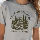 MS krijger, mountainbiker, spoonie sinaasappel lin T-shirt