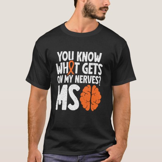 MS Krijger Multiple Sclerose Bewustzijn T-shirt (Voorkant)