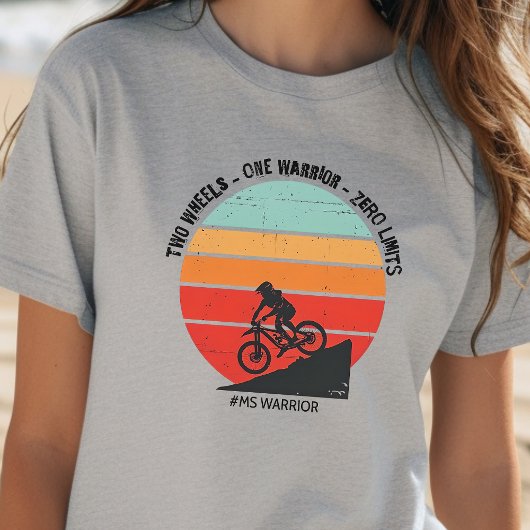 MS krijger, multiple sclerose fietsliefhebber cade T-shirt