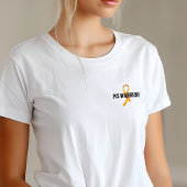 MS krijger, oranje lint, bewustzijn, workout gym, T-shirt