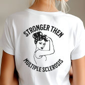 MS krijger, oranje lint, bewustzijn, workout gym, T-shirt