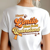 MS krijger, oranje lint, bewustzijnsondersteunings T-shirt