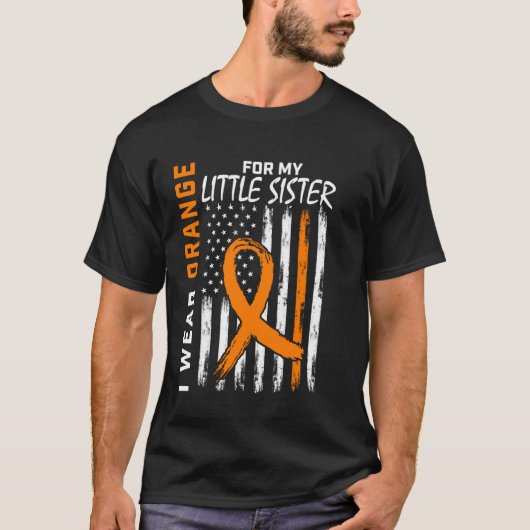MS Little Sister Multiple Sclerosis Leukemia Aware T-shirt (Voorkant)