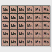 Ms - Maple Syrup Chemistry Periodic Table Symbol Cadeaupapier (Vlak)