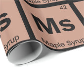 Ms - Maple Syrup Chemistry Periodic Table Symbol Cadeaupapier (Rol Hoek)