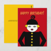 Ms. Martzkin Pop Art Briefkaart © 2012 M. Martz (Voorkant / Achterkant)
