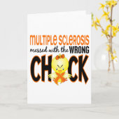 MS met multipele sclerose die met de verkeerde kui Kaart (Gele Bloem)