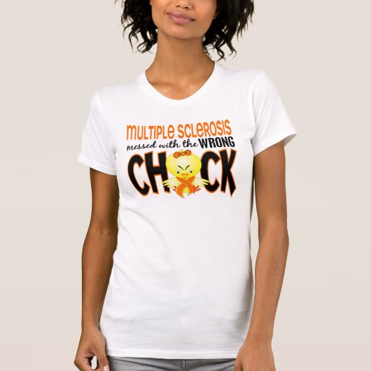 MS met multipele sclerose die met de verkeerde kui T-shirt (Voorkant)