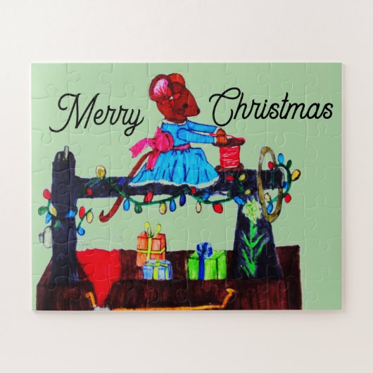 MS. MUIS MAAKT EEN KERSTMUTS LEGPUZZEL (Horizontaal)