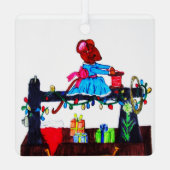 MS. MUIS MAAKT EEN KERSTMUTS METALEN ORNAMENT (Achterkant)