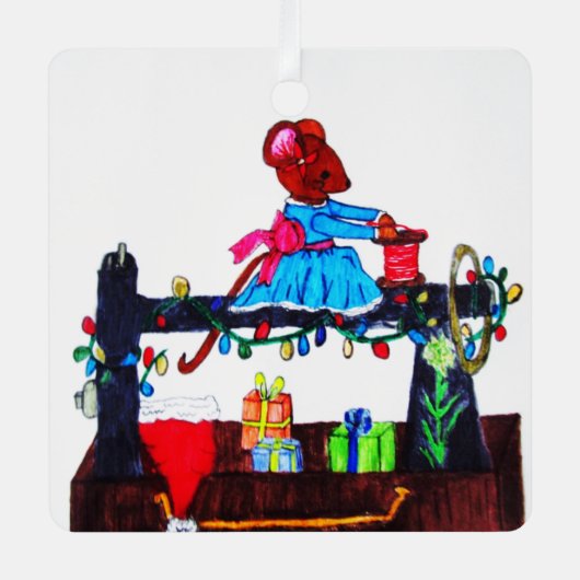 MS. MUIS MAAKT EEN KERSTMUTS METALEN ORNAMENT (Voorkant)