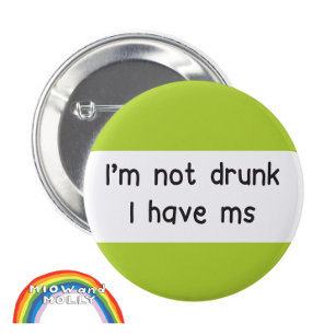 MS Multipele sclerose niet drink Ronde Button 5,7 Cm