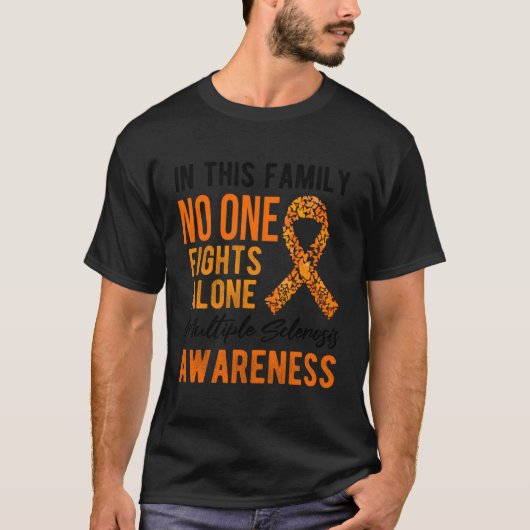 MS Multiple sclerose Awareness Oranje lint T-shirt (Voorkant)