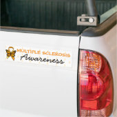 MS Multiple Sclerose Awareness Ribbon Bumper Bumpersticker (Op Truck)