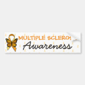 MS Multiple Sclerose Awareness Ribbon Bumper Bumpersticker (Voorkant)