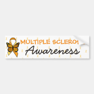 MS Multiple Sclerose Awareness Ribbon Bumper Bumpersticker