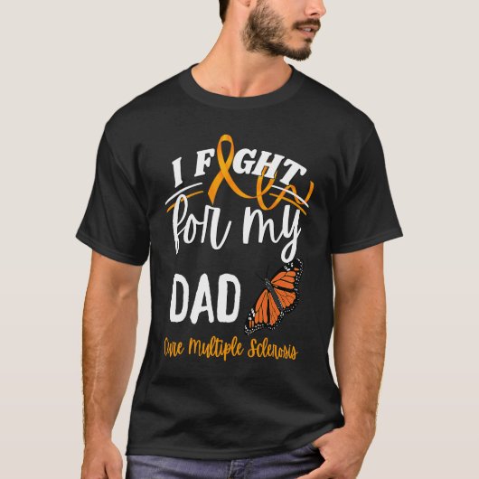MS Multiple Sclerose bewustzijn Papa Genezing Mona T-shirt (Voorkant)