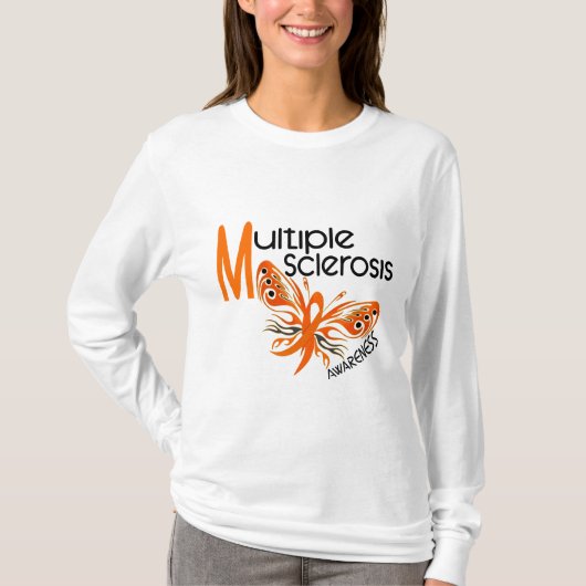 MS Multiple Sclerose BUTTERFLES 3.1 T-shirt (Voorkant)