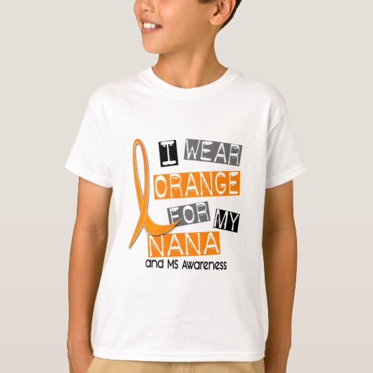 MS Multiple sclerose I Draag Sinaasappel voor mijn T-shirt (Voorkant)