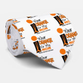 MS multiple sclerose ik Draag Oranje voor mijn moe Stropdas (Opgerold)