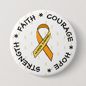 MS multiple sclerose ORANJE lint Button (Voorkant)