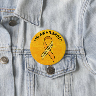 MS multiple sclerose ORANJE lint Button