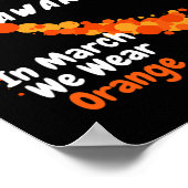 MS Multiple Sclerosis Awareness March We Draag Ora Poster (Hoek)