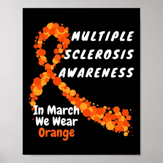 MS Multiple Sclerosis Awareness March We Draag Ora Poster (Voorkant)