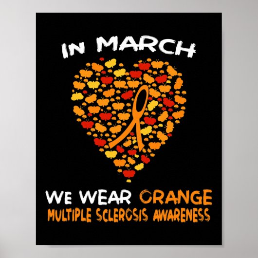 MS Multiple Sclerosis Awareness March We Draag Ora Poster (Voorkant)