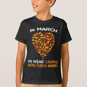 MS Multiple Sclerosis Awareness March We Draag Ora T-shirt