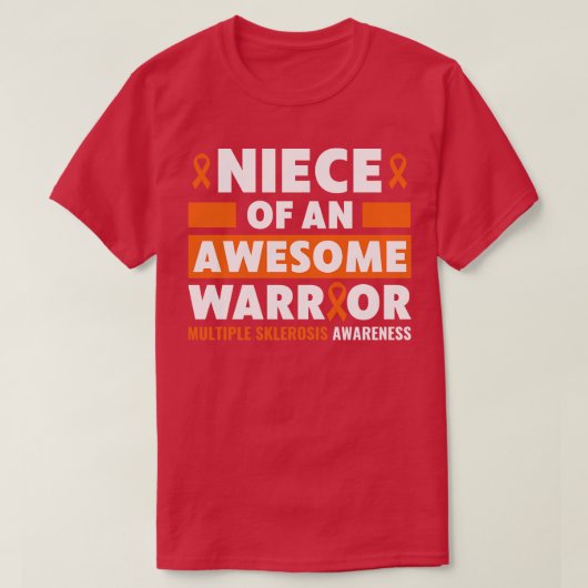 MS Multiple Sclerosis Awareness Nicht van een krij T-shirt (Design voorkant)