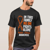 Ms Multiple Sclerosis Awareness Orange Ribbon T-shirt (Voorkant)