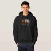 MS Multiple Sclerosis Awareness Orange Ribbon US F Hoodie (Voorkant volledig)