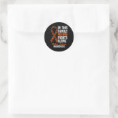 MS Multiple Sclerosis Awareness Oranje lintgeschen Ronde Sticker (Tas)