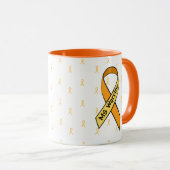 MS Multiple Sclerosis Awareness Ribbon Coffee Mok (Voorkant rechts)