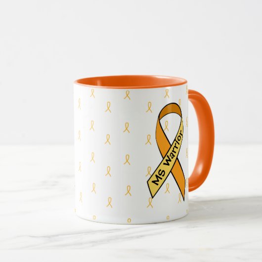MS Multiple Sclerosis Awareness Ribbon Coffee Mok (Voorkant rechts)