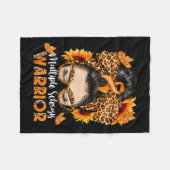 MS Multiple Sclerosis Warrior Awareness Oranje MEs Fleece Deken (Voorkant (Horizontaal))