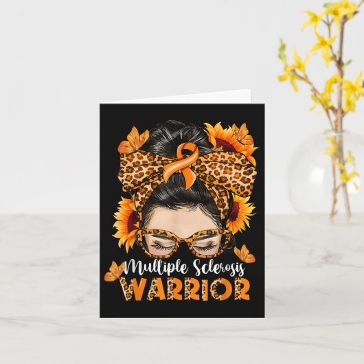MS Multiple Sclerosis Warrior Awareness Oranje MEs Kaart (Gele Bloem)