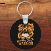 MS Multiple Sclerosis Warrior Awareness Oranje MEs Sleutelhanger (Voorkant)