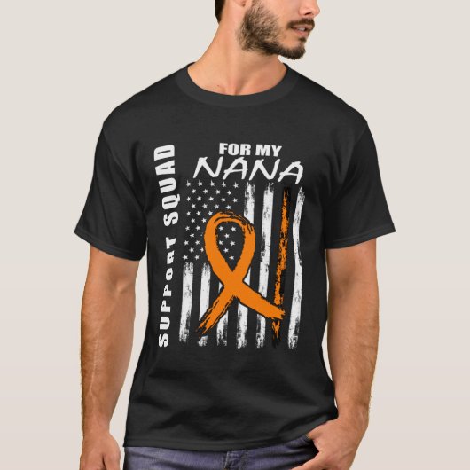 MS Nana Multiple Sclerosis Awareness USA Vlag Fami T-shirt (Voorkant)