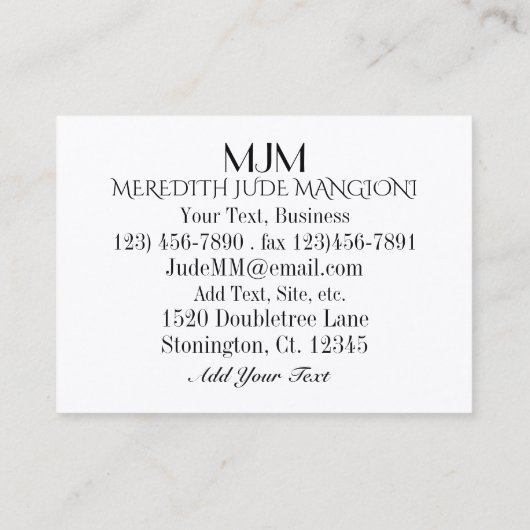 Ms. Natuur Creëer Visitekaartje (Achterkant)