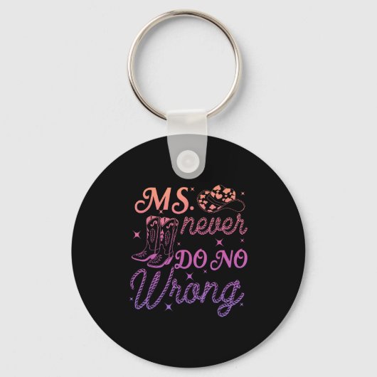 MS. nooit verkeerd ontwerpen Sleutelhanger (Voorkant)