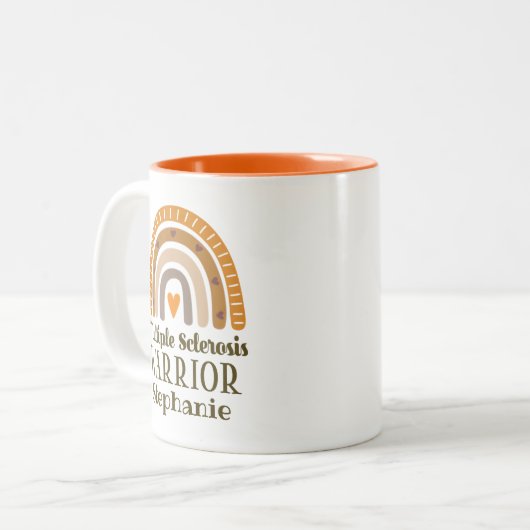MS-ondersteuning bij multiple sclerose Tweekleurige Koffiemok (Voorkant links)