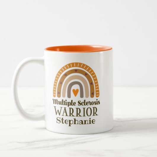 MS-ondersteuning bij multiple sclerose Tweekleurige Koffiemok (Links)