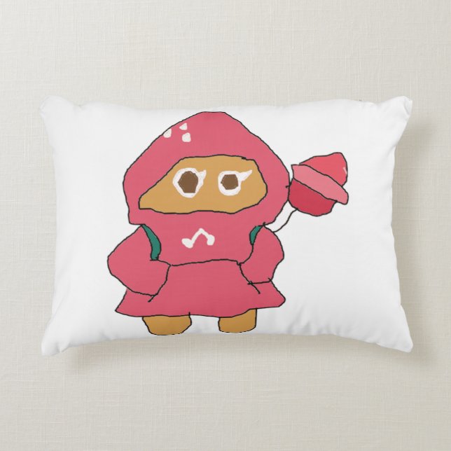 Ms Paint cookie run aardbeienkoekje Accent Kussen (Voorkant)