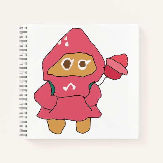 Ms Paint cookie run aardbeienkoekje Notitieboek (Voorkant)