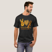 MS Peace Love Cure I Multiple Sclerose Awareness T-shirt (Voorkant volledig)