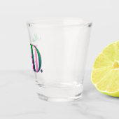 Ms. PhD. Shot Glass | Pink & Green Doctorate  Glas (Rechts)